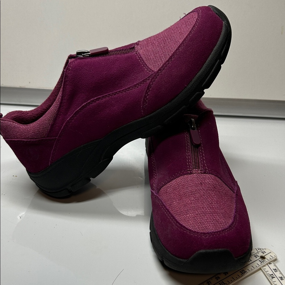 Lands End Hiking Shoe Zip Front‎ Sneaker Women’s 9.5 Purple Suede